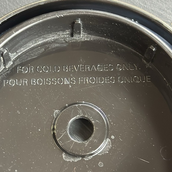 Starbucks 2014 gold Stainless Metallic Cold Cup 16oz Tumbler Lid NO Straw - Picture 4 of 4